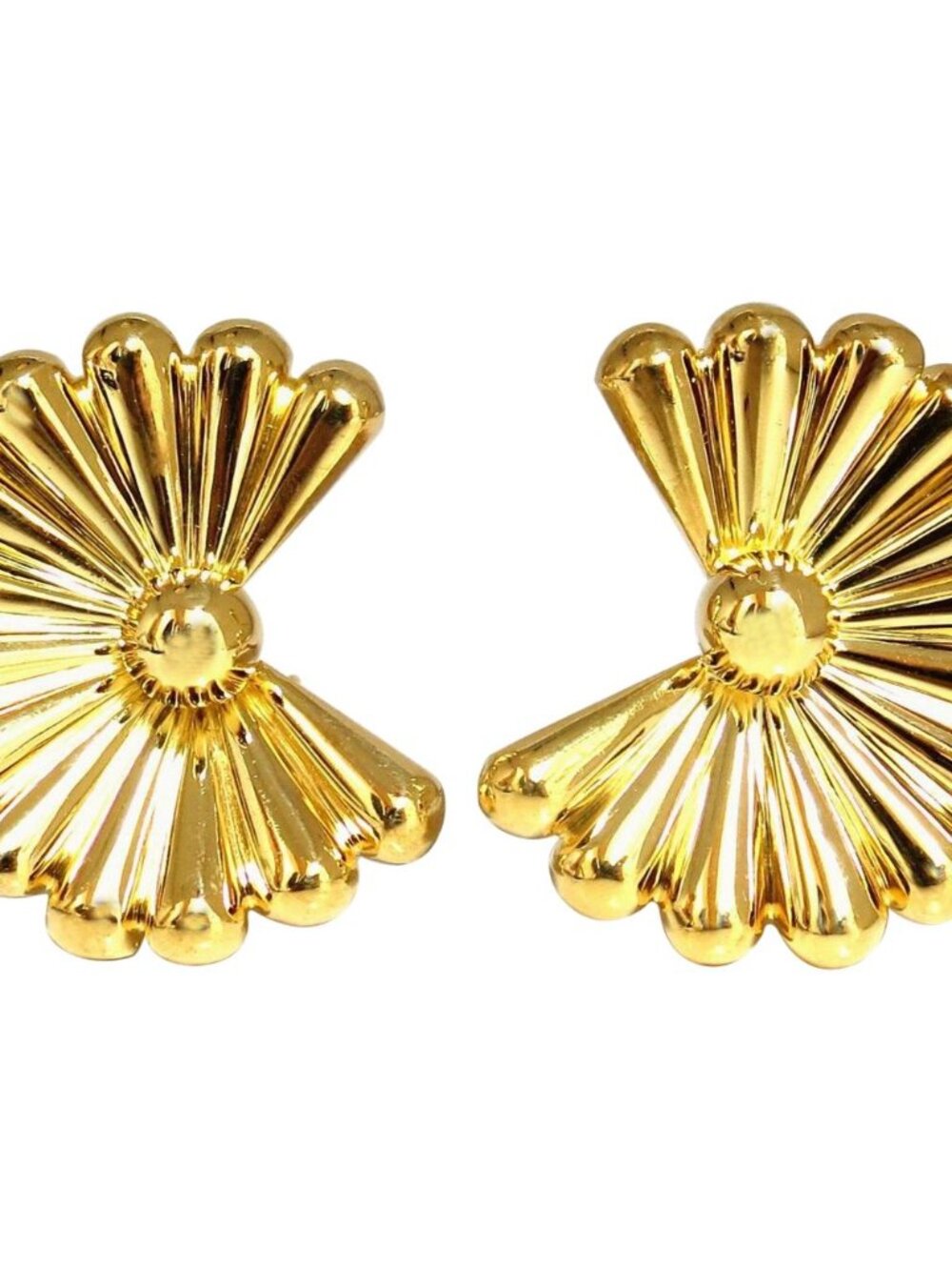 18kt 3D Bohemian Hobo Chick Retro Clip Earrings Prime Shabby*